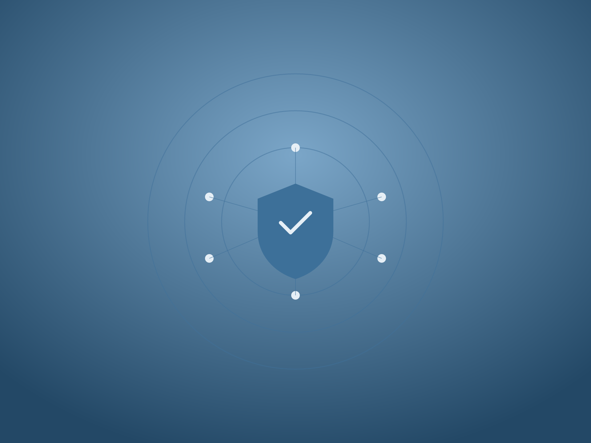 Abstract illustration of a shield protecting a network of connected policy records